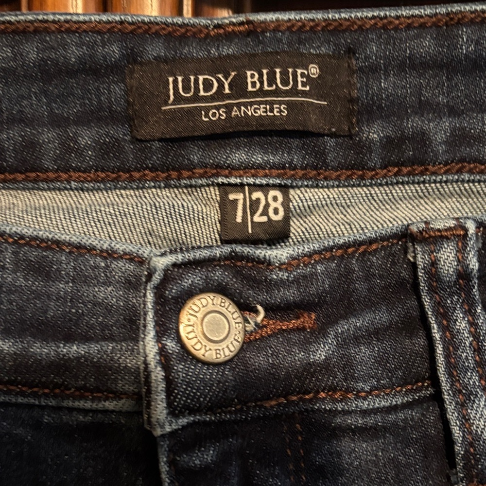 Judy Blue Deep Indigo Straight Leg Jeans - Picture 2 of 10